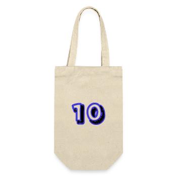 10. 10 YEARS. 10th ANNIVERSARY. 10 YEAR ANNIVERSARY. - Gift Bag for Bottles - nature - Front