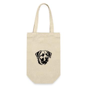 Kangal Hund Kopf - Geschenkbeutel für Flaschen - Natur - Vorne