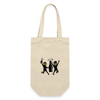 Party Team Bier Junggesellenabschied - Geschenkbeutel für Flaschen - Natur - Vorne
