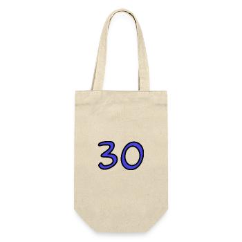 30. 30 ANS. 30e ANNIVERSAIRE. ANNIVERSAIRE 30 ANS. - Sac à bouteille - nature - Devant