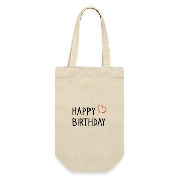 HAPPY BIRTHDAY. JOYEUX ANNIVERSAIRE. ANNIVERSAIRE. - Sac à bouteille - nature - Devant