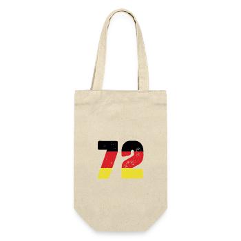 72 Zahl Trikot Deutschland - Geschenkbeutel für Flaschen - Natur - Vorne