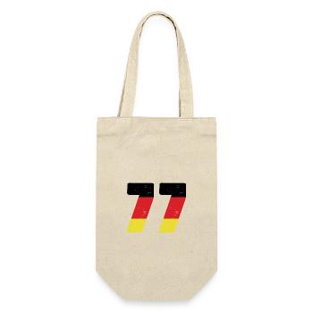 77 Zahl Trikot Deutschland - Geschenkbeutel für Flaschen - Natur - Vorne