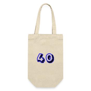 40. 40 YEARS. 40th ANNIVERSARY. 40TH ANNIVERSARY. - Gift Bag for Bottles - nature - Front