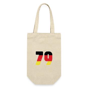 79 Zahl Trikot Deutschland - Geschenkbeutel für Flaschen - Natur - Vorne