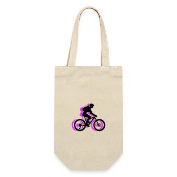 Mountain Bike Bicycle Woman Icon - Gift Bag for Bottles - nature - Front