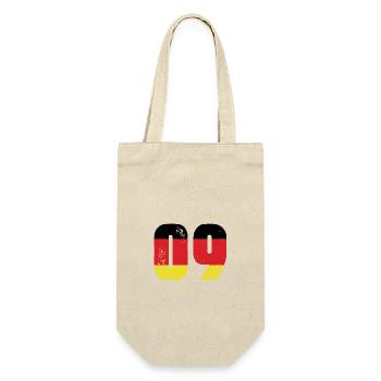 9 Zahl Trikot Deutschland - Geschenkbeutel für Flaschen - Natur - Vorne