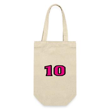 10. 10 ANS. 10e ANNIVERSAIRE. ANNIVERSAIRE 10 ANS. - Sac à bouteille - nature - Devant