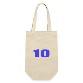 10. 10 ANS. 10e ANNIVERSAIRE. ANNIVERSAIRE 10 ANS. - Sac à bouteille - nature - Devant