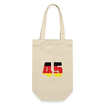 45 Zahl Trikot Deutschland - Geschenkbeutel für Flaschen - Natur - Vorne