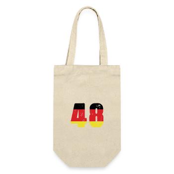 48 Zahl Trikot Deutschland - Geschenkbeutel für Flaschen - Natur - Vorne