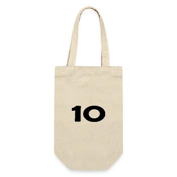 10. 10 YEARS. 10th ANNIVERSARY. 10 YEAR ANNIVERSARY. - Gift Bag for Bottles - nature - Front