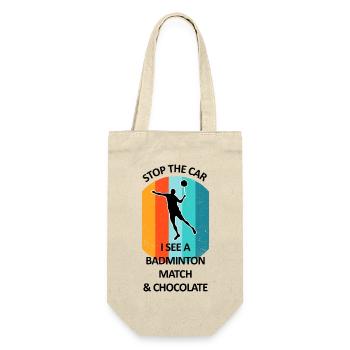 Badminton, Badminton, Badminton, Chocolate - Gift Bag for Bottles - nature - Front