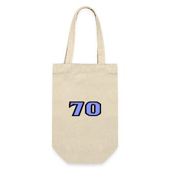 70. 70 ANS. 70e ANNIVERSAIRE. ANNIVERSAIRE 70 ANS. - Sac à bouteille - nature - Devant