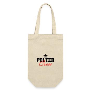 Polter Crew Verlobung Hochzeit - Geschenkbeutel für Flaschen - Natur - Vorne