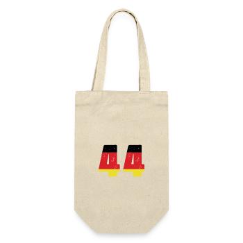 44 Zahl Trikot Deutschland - Geschenkbeutel für Flaschen - Natur - Vorne