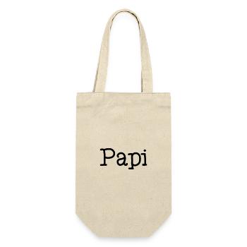 PAPOU. PAPA. FÊTE DES PÈRES. BONNE FÊTE PAPA. PAPI - Sac à bouteille - nature - Devant