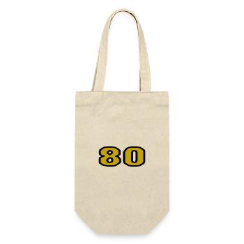 80. 80 ANS. 80e ANNIVERSAIRE. ANNIVERSAIRE 80 ANS. - Sac à bouteille - nature - Devant