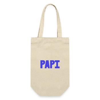 PAPOU. PAPA. FÊTE DES PÈRES. BONNE FÊTE PAPA. PAPI - Sac à bouteille - nature - Devant