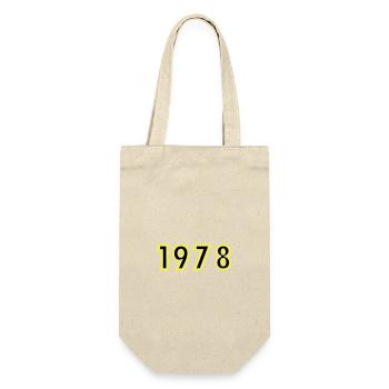 1978 Jahr Geburtstag - Geschenkbeutel für Flaschen - Natur - Vorne