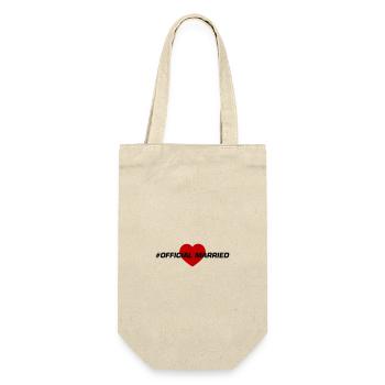 Married Wedding Heart - Gift Bag for Bottles - nature - Front