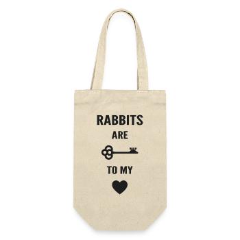 Rabbits are the key to my heart - Gift Bag for Bottles - nature - Front