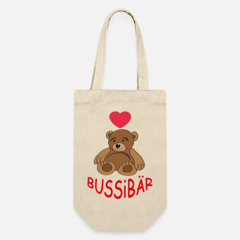 Bussi Baer - Geschenkbeutel für Flaschen - Natur