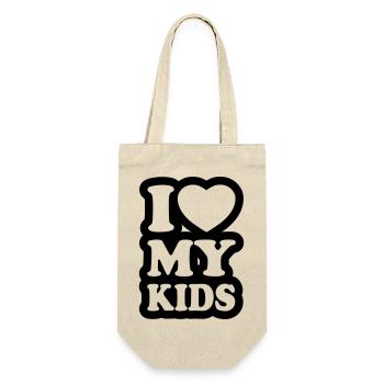 I love my kids - J'aime mes enfants - Sac à bouteille - nature - Devant