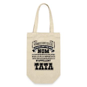 Meilleure tata idée cadeau tante soeur humour - Sac à bouteille - nature - Devant