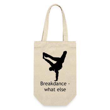Breakdance - Geschenkbeutel für Flaschen - Natur - Vorne