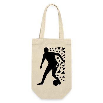 Fußball Soccer - Geschenkbeutel für Flaschen - Natur - Vorne