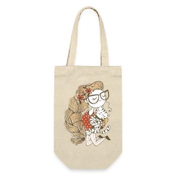 The girl & her beloved cat: Cat attitude - Gift Bag for Bottles - nature - Front