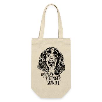 Loved by a Springer Spaniel Dog Dogs Wilsigns - Gift Bag for Bottles - nature - Front