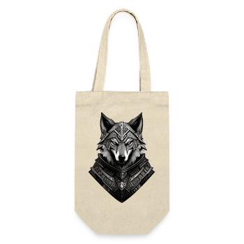 Wolf 5 von Pr3vise - Geschenkbeutel für Flaschen - Natur - Vorne