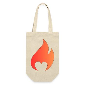 Flame with heart - Gift Bag for Bottles - nature - Front