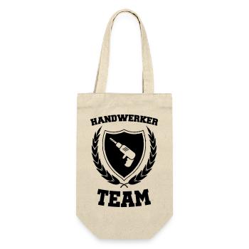 handwerker team 02 - Geschenkbeutel für Flaschen - Natur - Vorne
