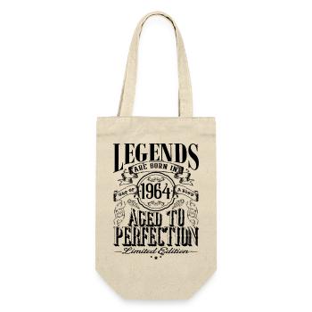 Vintage Born One Month 1964 Birthday - Gift Bag for Bottles - nature - Front