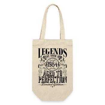 Vintage Born One Month 1984 Birthday - Gift Bag for Bottles - nature - Front