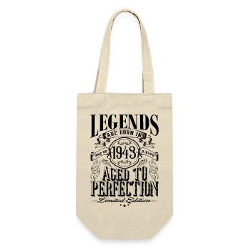 Vintage Born One Month 1943 Birthday - Gift Bag for Bottles - nature - Front