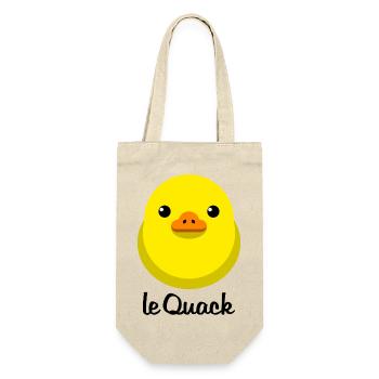 Küken Gelb le Quack für helle Untergründe - Geschenkbeutel für Flaschen - Natur - Vorne