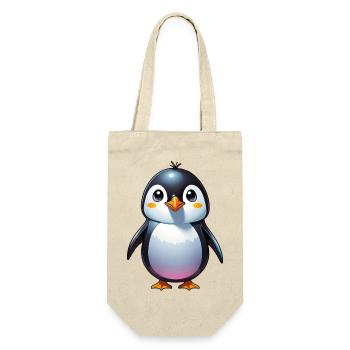 Pinguin - Geschenkbeutel für Flaschen - Natur - Vorne