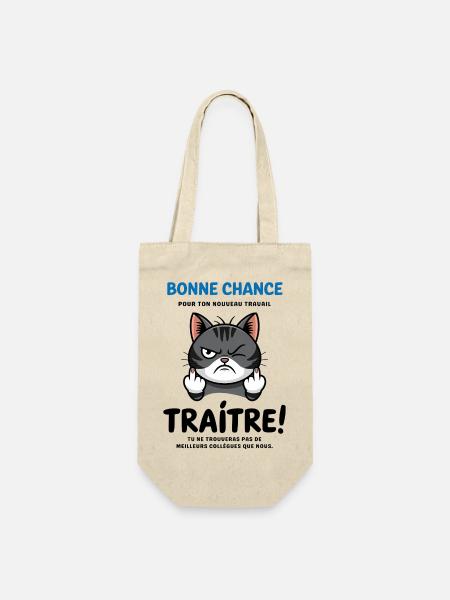 Auf Wiedersehen, Verräter, Kollege - Geschenkbeutel für Flaschen - Natur