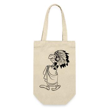 Drôle fier chef indien promenades vieux grand-père - Sac à bouteille - nature - Devant
