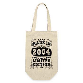 2004 Original 2004 Vintage Vintage Retro Jahrestag - Geschenkbeutel für Flaschen - Natur - Vorne