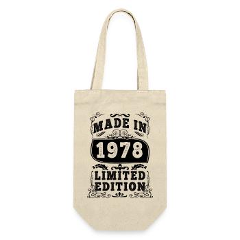 1978 Original 1978 Vintage Vintage Retro Jahrestag - Geschenkbeutel für Flaschen - Natur - Vorne