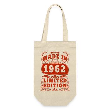 1962 Geburtstag 1962 Jahrgang 1962 Geburtstag - Geschenkbeutel für Flaschen - Natur - Vorne