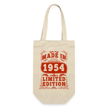 1954 Geburtstag 1954 Jahrgang 1954 Geburtstag - Geschenkbeutel für Flaschen - Natur - Vorne