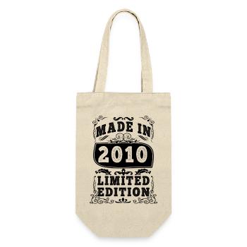 2010 Original 2010 Vintage Vintage Retro Jahrestag - Geschenkbeutel für Flaschen - Natur - Vorne