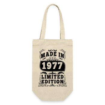 1977 Original 1977 Vintage Vintage Retro Jahrestag - Geschenkbeutel für Flaschen - Natur - Vorne