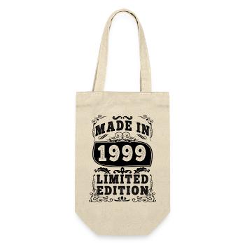 1999 Original 1999 Vintage Vintage Retro Jahrestag - Geschenkbeutel für Flaschen - Natur - Vorne